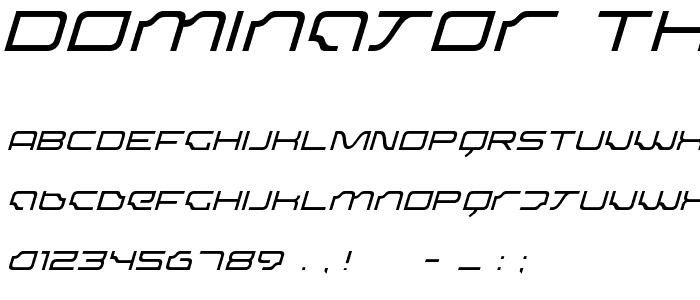 Dominator ThinItalic police