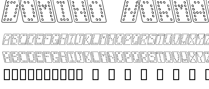 Domino normal kursiv omrids font