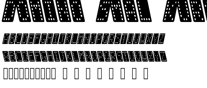 Domino smal kursiv font