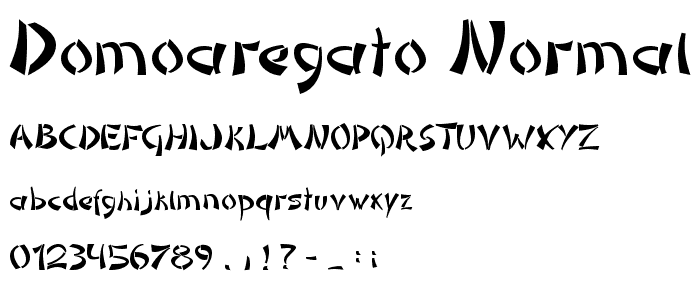 DomoAregato Normal font