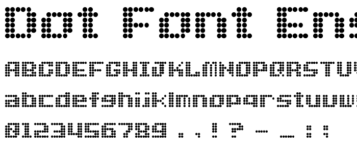 Dot Font Eng police