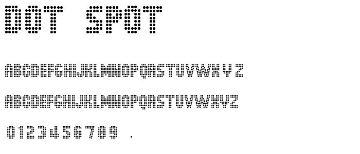 Dot Spot font