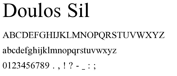 Doulos SIL font