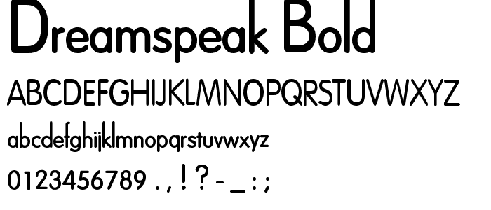 Dreamspeak Bold police