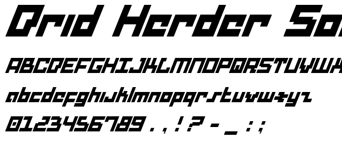 Drid Herder Solid Italic police