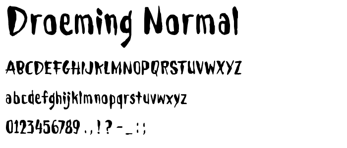 Droeming Normal font