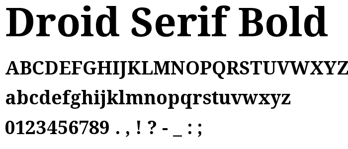 Droid Serif Bold police