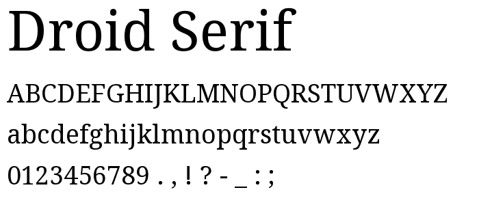 Droid Serif police