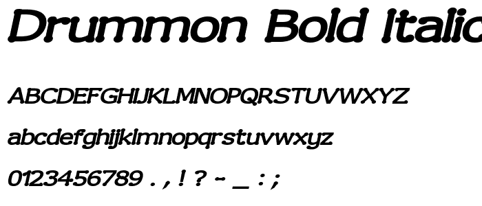 Drummon Bold Italic police