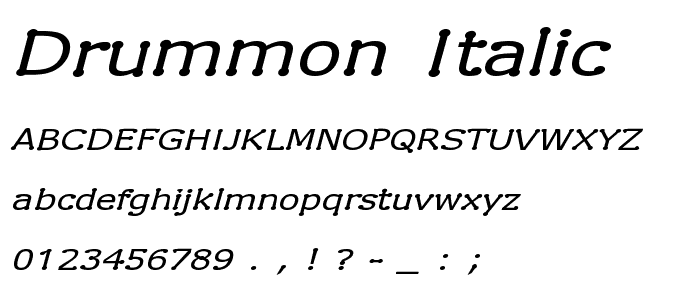 Drummon Italic police