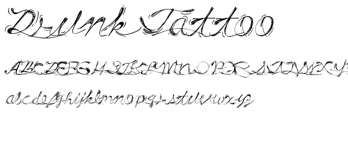 Drunk Tattoo font