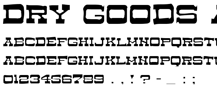 Dry Goods Antique JL font