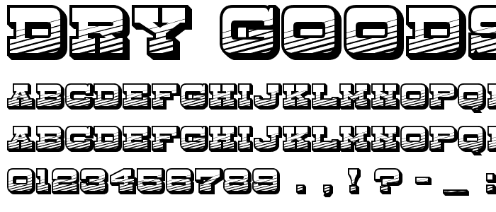 Dry Goods Emporium JL font