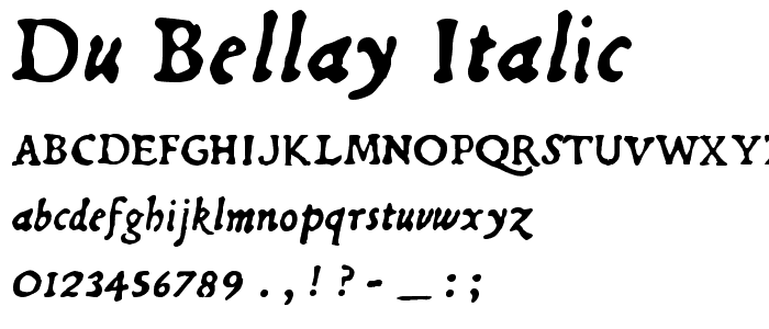 Du Bellay Italic police