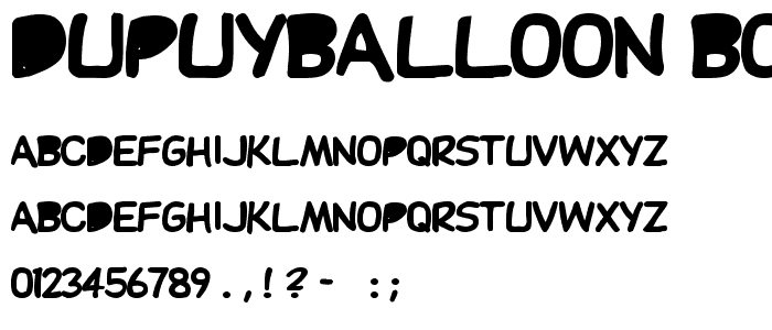 DupuyBALloon Bold police