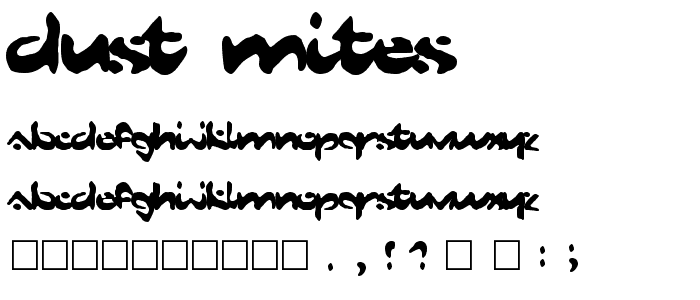 Dust Mites font