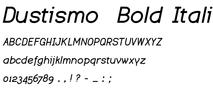 Dustismo  Bold Italic police