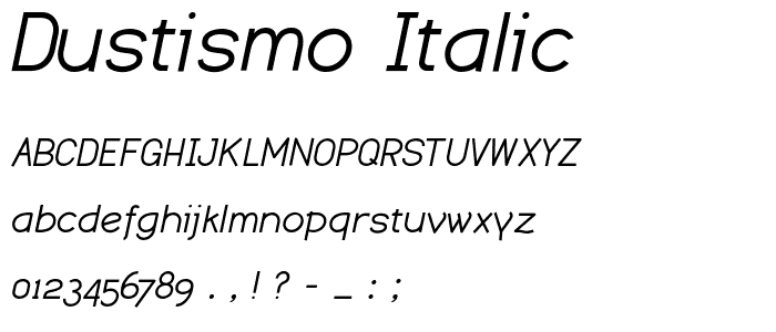 Dustismo Italic police