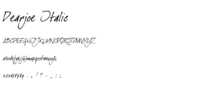 dearJoe Italic font