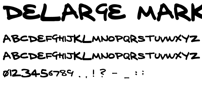 delarge marker pen font