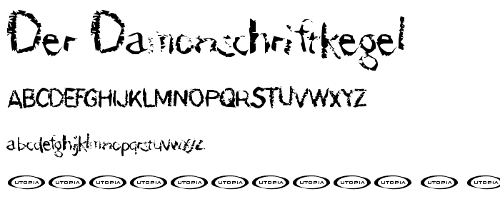 der Dämonschriftkegel font