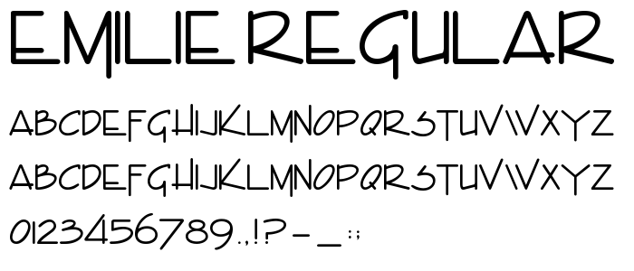 EMILIE Regular font