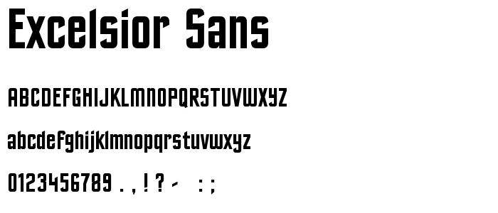 EXCELSIOR SANS font