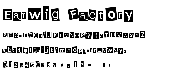 Earwig Factory font