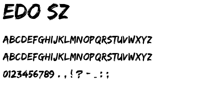 Edo SZ font