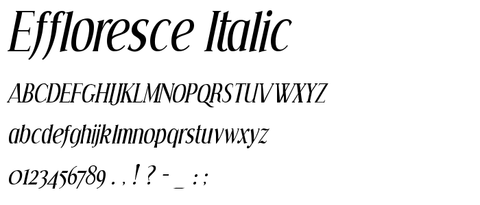 Effloresce Italic police