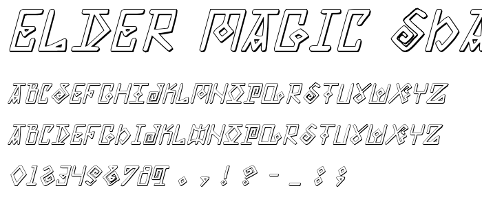 Elder Magic Shadow Italic police