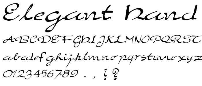 Elegant hand Script police