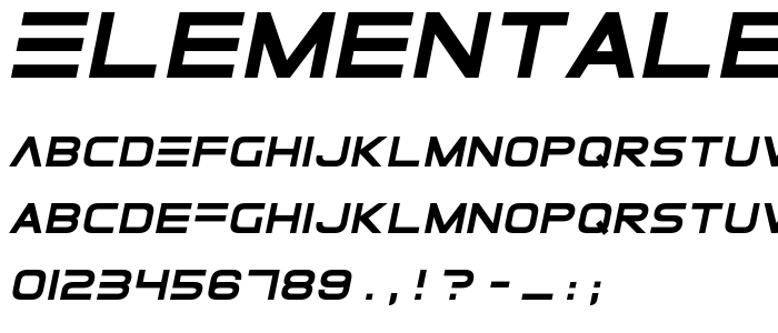 ElementalEnd Italic police