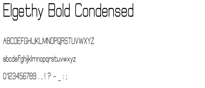 Elgethy Bold Condensed police