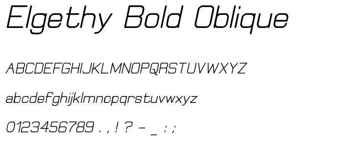 Elgethy Bold Oblique police