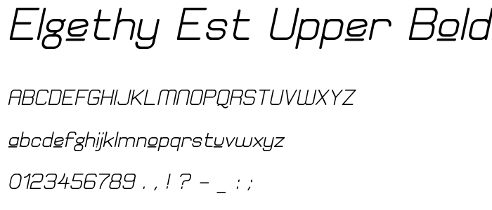 Elgethy Est Upper Bold Oblique police