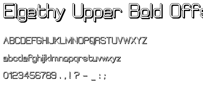 Elgethy Upper Bold Offset police