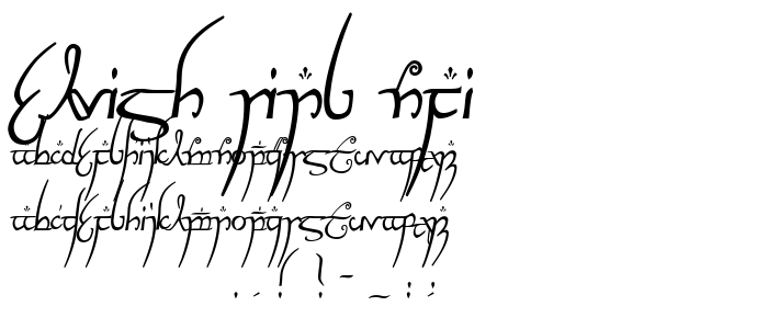 Elvish Ring NFI font