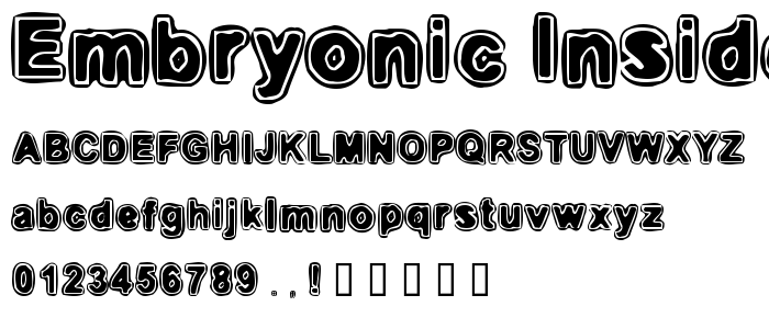 Embryonic Inside font