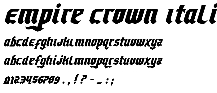 Empire Crown Italic police