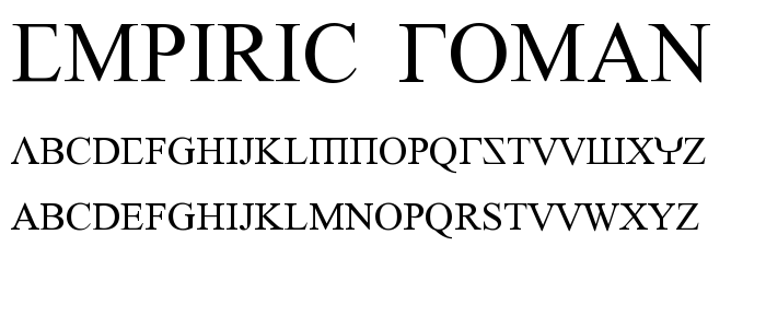 Empiric Roman font