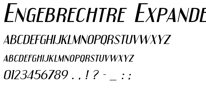 Engebrechtre Expanded Italic police