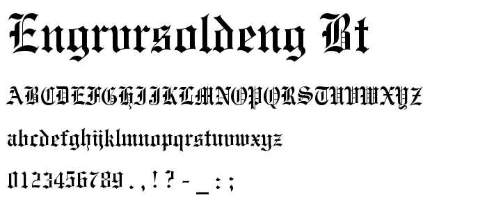 EngrvrsOldEng BT font