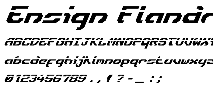 Ensign Flandry Laser Italic police