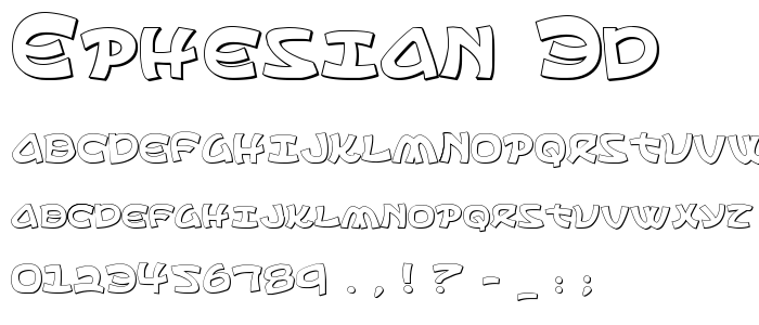 Ephesian 3D font