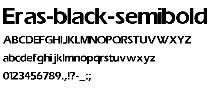 Eras-Black-SemiBold font