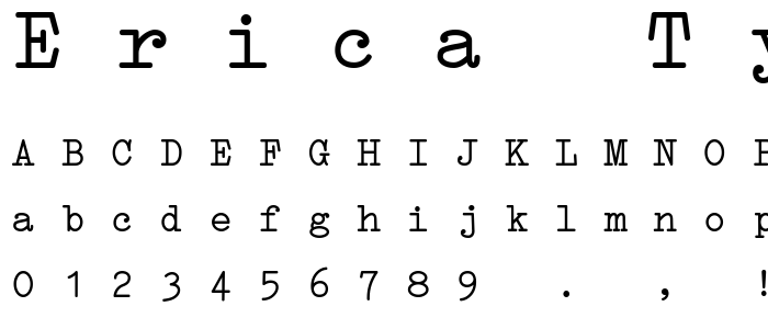 Erica Type Italic police