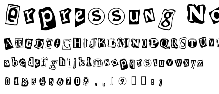 Erpressung Normal font