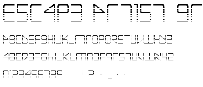 Escape Artist Gradient font