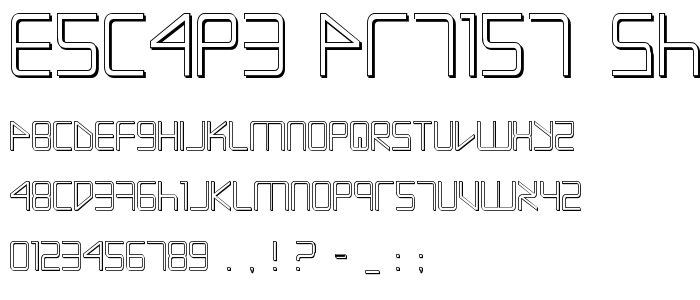 Escape Artist Shadow font